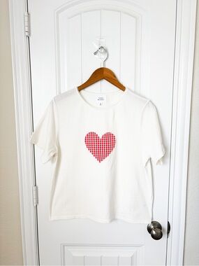 Things Between Red Gingham Heart Tee Size Medium